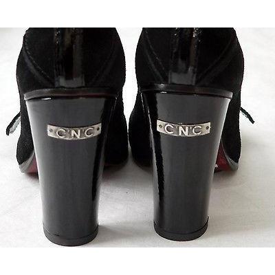 COSTUME NATIONAL suede pumps heels shoes $794 37 patent designer Italy-Heels-Costume National-37-Black-Jenifers Designer Closet