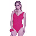 GOTTEX swimsuit 8 tummy control draped surplice ruched one piece-Swimwear-Gottex-8-Azalea-Jenifers Designer Closet