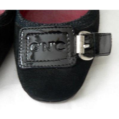 COSTUME NATIONAL suede pumps heels shoes $794 37 patent designer Italy-Heels-Costume National-37-Black-Jenifers Designer Closet