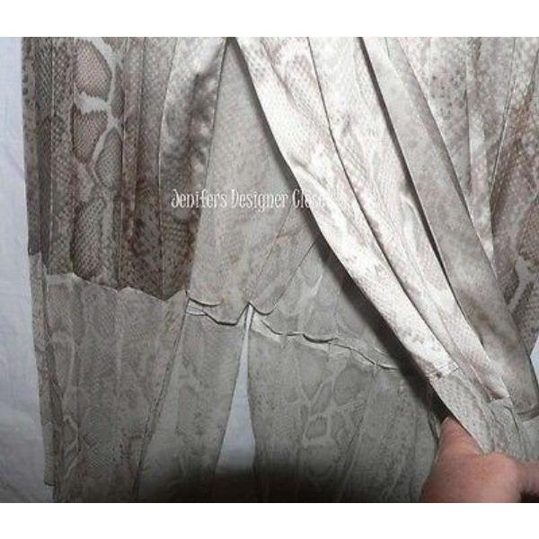 ELIE TAHARI silk chiffon $498 maxi skirt career reptile semi sheer hem-Skirts-Elie Tahari-Jenifers Designer Closet