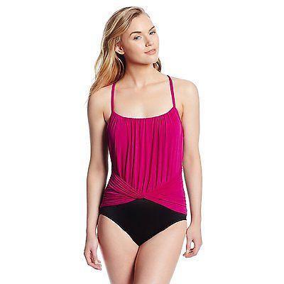 MAGICSUIT by MIRACLESUIT 8 slimming swimsuit Underwire Jerry magenta-Clothes, Shoes & Accessories:Women's Clothing:Swimwear-Magicsuit-8-Black/Magenta-Jenifers Designer Closet