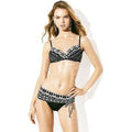 BADGLEY MISCHKA 6 swimsuit 2pc bikini adjustable bottoms underwire top black-Swimwear-Badgley Mischka-6-Black-Female-Jenifers Designer Closet