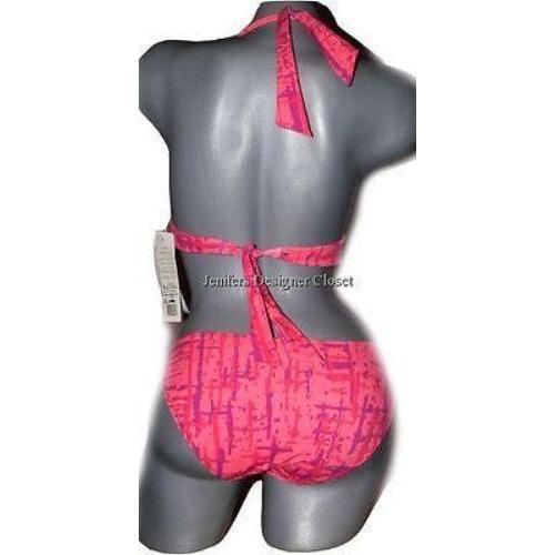 GOTTEX designer swimsuit bikini 8 electric pink $200 Israel sexy halter-Swimwear-Gottex-8-Pink-Jenifers Designer Closet
