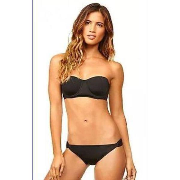 RADIO FIJI S bustier lace-up back corset style bikini swimsuit black-Swimwear-Radio Fiji-Small-Black-Jenifers Designer Closet