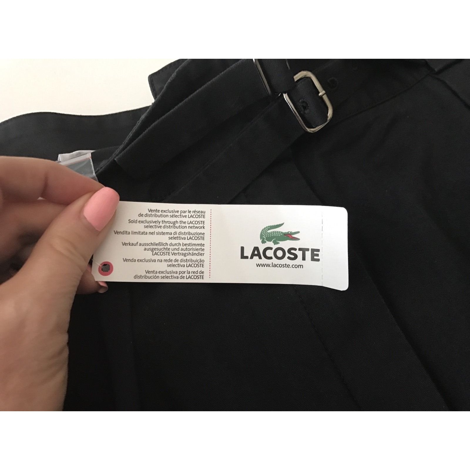 LACOSTE Pleated Shorts 42 10 Black $155 Womens walking bermuda-Shorts-Lacoste-42/10-Navy-Jenifers Designer Closet