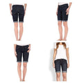 PAIGE Premium Denim 27 Bermuda shorts stretch dark wash cuffed rolled blue-Shorts-Paige Denim-Jenifers Designer Closet