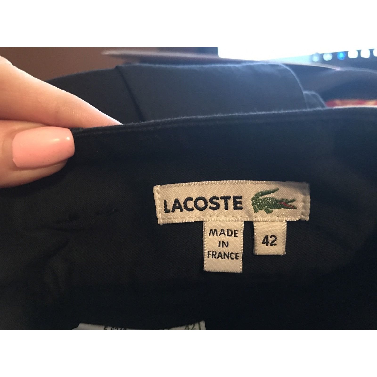 LACOSTE Pleated Shorts 42 10 Black $155 Womens walking bermuda-Shorts-Lacoste-42/10-Navy-Jenifers Designer Closet