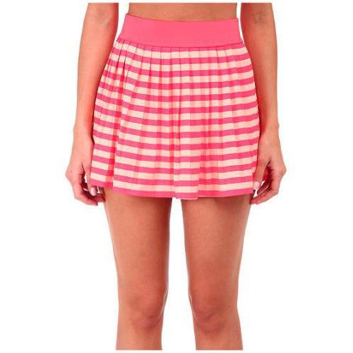 KATE SPADE M swimsuit cover up pleated skirt geranium striped $160 georgica-Swimwear-Kate Spade-Medium-Geranium-Jenifers Designer Closet