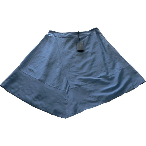 HUGO BOSS skirt 8 Cotton and Silk blend lined ice blue handkerchief hem-Skirts-HUGO BOSS-8-Blue-Jenifers Designer Closet
