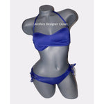 VITAMIN A XS 4 swimsuit bikini 2PC purple lace-up sides and back strapless-Swimwear-Vitamin A-XS-4-Purple-Jenifers Designer Closet
