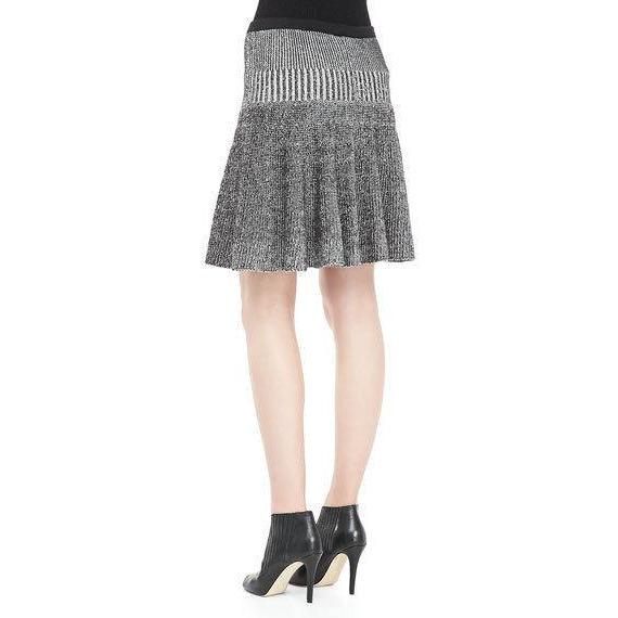 MARC JACOBS M Jen fluted sweater knit mini skirt heavy warm black white Fall-Skirts-Marc by Marc Jacobs-medium-black/white-Jenifers Designer Closet