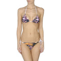 CLOVER CANYON S neoprene swimsuit bikini chrome divide 2pc string ties scuba-Swimwear-Clover Canyon-Small-Multi-Jenifers Designer Closet