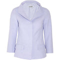 JIL SANDER 3/4 sleeve jacket blazer lilac lavender textured $1,895 coat-Coats & Jackets-Jil Sander-42-Lilac-Jenifers Designer Closet