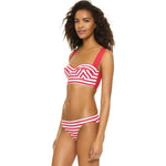 KATE SPADE swimsuit XS bikini 2PC set bralette underwire Nahant shore poppy-Swimwear-Kate Spade-XS-Red-Jenifers Designer Closet