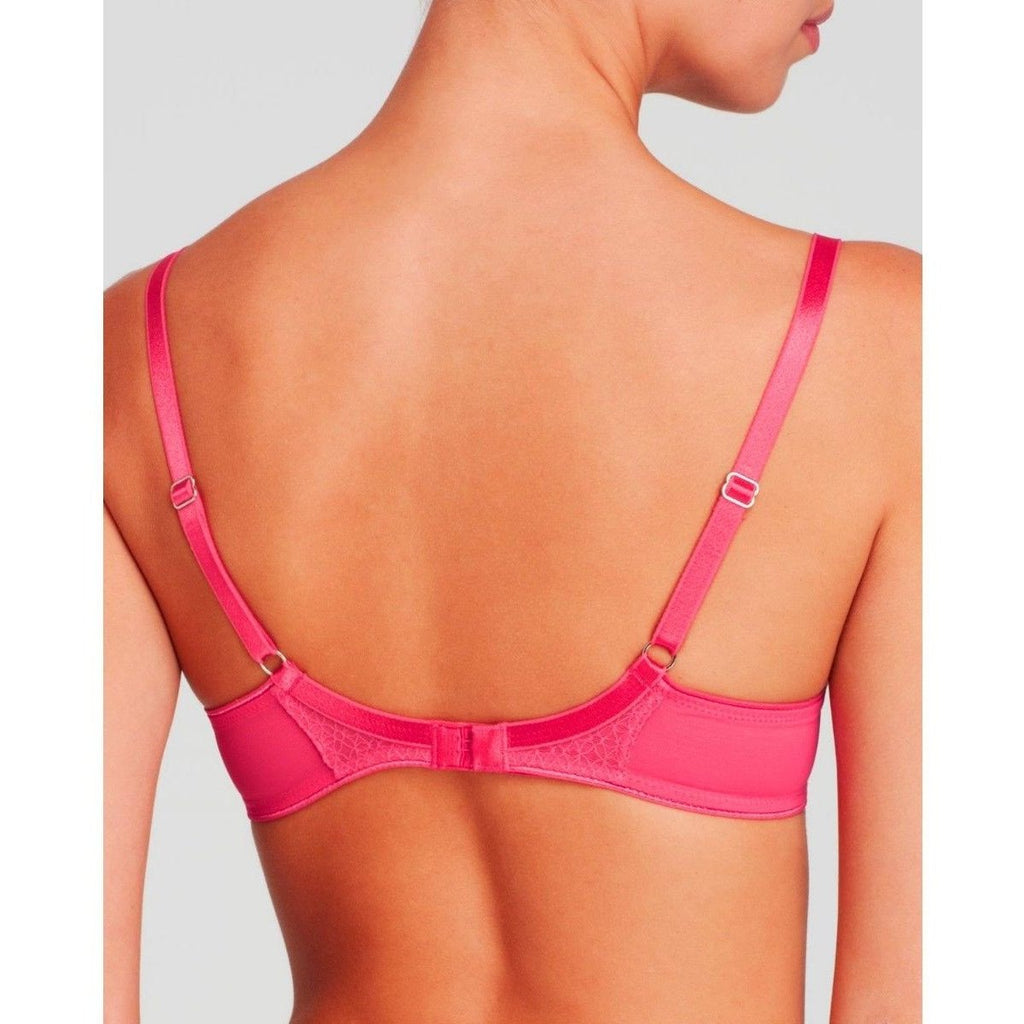 CHANTELLE graphique underwire bra 32 DDD $78 pink underwire 2212-Bras & Bra Sets-Chantelle-32DDD-Pink-Jenifers Designer Closet