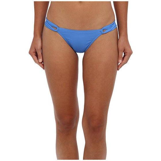 L SPACE Monica Wise XS swimsuit bikini 2PC taboo bottom Aliza laser cut top-Swimwear-L SPACE-XS-Blue-Jenifers Designer Closet