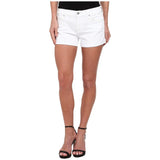 7 FOR ALL MANKIND 31 white Denim jean shorts foldover rolled cuffed hem-Clothing, Shoes & Accessories:Women's Clothing:Shorts-7 For All Mankind-31-white-Jenifers Designer Closet