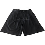 LACOSTE Pleated Shorts 42 10 Black $155 Womens walking bermuda-Shorts-Lacoste-42/10-Navy-Jenifers Designer Closet