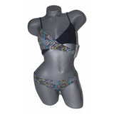 L SPACE by Monica Wise XS swimsuit bikini 2PC bitsy adjustable straps-Swimwear-L SPACE-XS-Multi-Jenifers Designer Closet