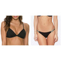 L SPACE M swimsuit bikini 2PC you animal you nomad itsy bitsy black halter-Swimwear-L SPACE-Medium-Black-Jenifers Designer Closet