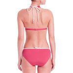 KATE SPADE swimsuit XS bikini 2PC halter poppy red pink set designer-Swimwear-Kate Spade-XS-Poppy-Jenifers Designer Closet