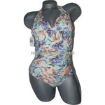 SHOSHANNA swimsuit M/L B Cup halter high-end pastel 1 piece-Swimwear-Shoshanna-M/L B cup-pastel multi-Jenifers Designer Closet