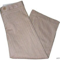 CATHERINE MALANDRINO 4 S wide leg cropped pants capris casual career-Pants-Catherine Malandrino-4-tan-Jenifers Designer Closet