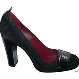 COSTUME NATIONAL suede pumps heels shoes $794 37 patent designer Italy-Heels-Costume National-37-Black-Jenifers Designer Closet