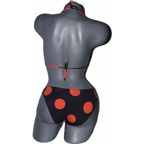 GUILLERMINA BAEZA polka dot bikini swimsuit S Luxe brown-Swimwear-GUILLERMINA BAEZA-Small-Brown/Orange-Jenifers Designer Closet