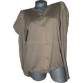 MARNI summer sweater lightweight 44 cotton cardigan ruffle shoulders tan L/S-Sweaters-Marni-44-Tan-Jenifers Designer Closet