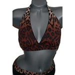 GOTTEX leopard 10 cheetah bikini swimsuit halter 2 piece ombre-Swimwear-Gottex-10-brown/black-Jenifers Designer Closet