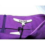 HACHE mini skirt purple 44 Italy designer runway high-end $350 cotton blend-Skirts-Hache-44-Purple-Jenifers Designer Closet