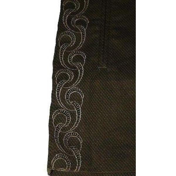 CATHERINE MALANDRINO 10 M army green shorts embroidered cutouts-Shorts-Catherine Malandrino-10-Army green-Jenifers Designer Closet