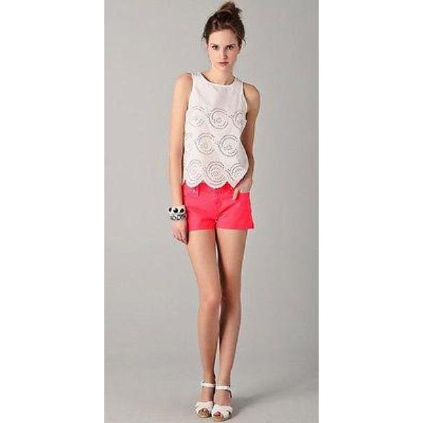 MARC JACOBS 31 denim boyfriend shorts neon Lava pink Standard Supply-Shorts-Marc Jacobs-31-Lava-Jenifers Designer Closet