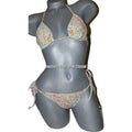OndadeMar 3PC bikini swimsuit aqua orange pink 6, 8 10 lot-Swimwear-OndadeMar-6/8/10-Multi-Jenifers Designer Closet