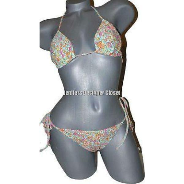 OndadeMar 3PC bikini swimsuit aqua orange pink 6, 8 10 lot-Swimwear-OndadeMar-6/8/10-Multi-Jenifers Designer Closet