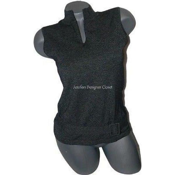 OSCAR De La RENTA S sleeveless sweater zip neck black career-Sweaters-Oscar de la Renta-Small-Black-Jenifers Designer Closet