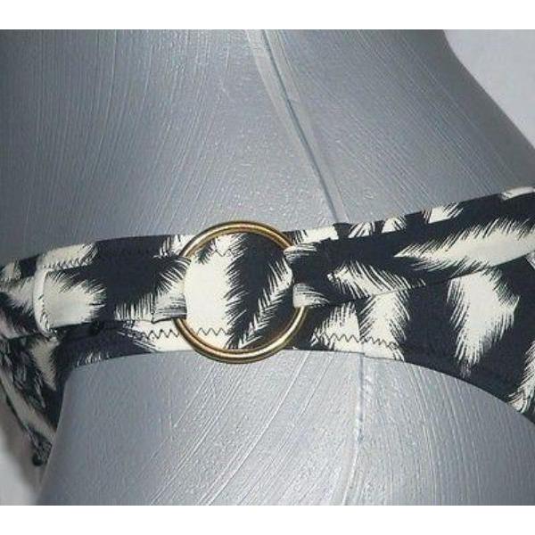 RED CARTER South Beach S swimsuit bikini sequins 2 pc-Clothes, Shoes & Accessories:Women's Clothing:Swimwear-RED CARTER-Small-Black/cream-Jenifers Designer Closet