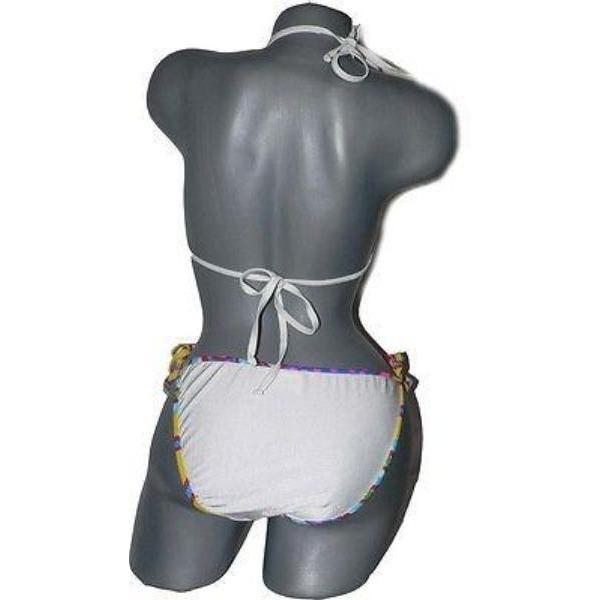 GOTTEX bikini 12 swimsuit white bright flower 2PC side tie-Swimwear-Gottex-12-white/multi-Jenifers Designer Closet