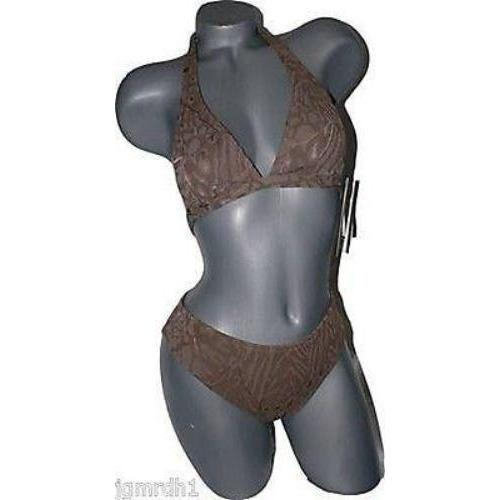 VIX bikini S swimsuit brazilian sexy taupe textured 2 4-Swimwear-VIX-Small-Cocoa-Jenifers Designer Closet