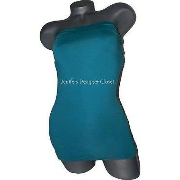 FABUCCI All In One swimsuit cover-up mini dress teal designer high-end-Swimwear-Fabucci-Jenifers Designer Closet