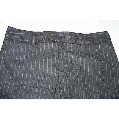 CATHERINE MALANDRINO wool pinstriped pants $265 8-Pants-Catherine Malandrino-8-Gray-Jenifers Designer Closet