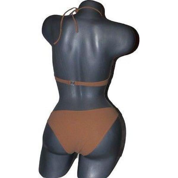 HUIT Plage Small bikini swimsuit feathers France 6 30B Indian-Swimwear-HUIT Plage-6-brown-Jenifers Designer Closet