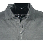 FAIRWAY & GREENE polo golf shirt XL herringbone black white Mercerized men's-Athletic Apparel-Fairway & Greene-XL-black-Jenifers Designer Closet