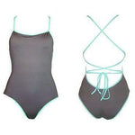 MELISSA ODABASH halter swimsuit 46 12 maillot designer 1PC-Swimwear-Melissa Odabash-46/10-12-Aqua-Jenifers Designer Closet