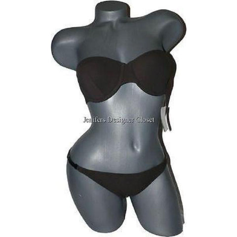 GOTTEX 8 swimsuit bikini strapless bandeau padded chain bottoms-Swimwear-Gottex-8-Brown-Jenifers Designer Closet