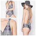 New TALLOW 8 swimsuit animal maillot 1pc designer backless $140 cheeky sexy-Swimwear-Tallow-Jenifers Designer Closet