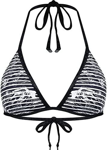 SUNSEEKERS  6-US AU-10 Australia high-waist bikini swimsuit black lace-up