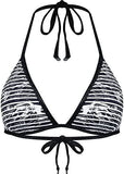 SUNSEEKERS  6-US AU-10 Australia high-waist bikini swimsuit black lace-up