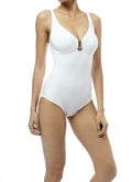 MELISSA ODABASH white one piece swimsuit underwire for support